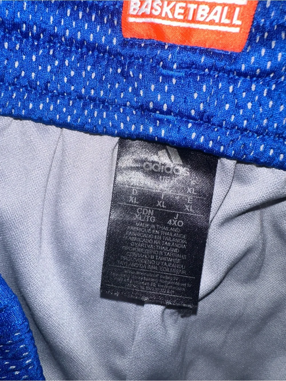 Adidas Men’s Royal Blue Mesh Athletic Basketball Shorts
